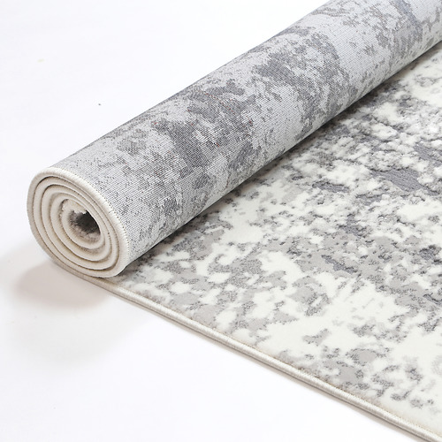 Grey Ash Abstract Rug