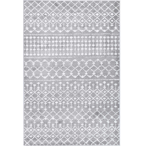 Grey & White Bergen Altan Power Loomed Rug