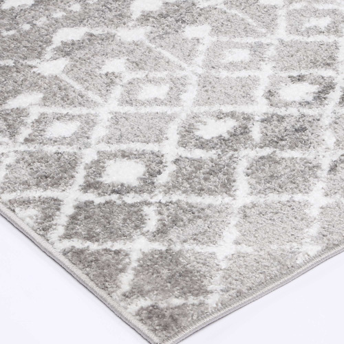 Grey & White Bergen Altan Power Loomed Rug