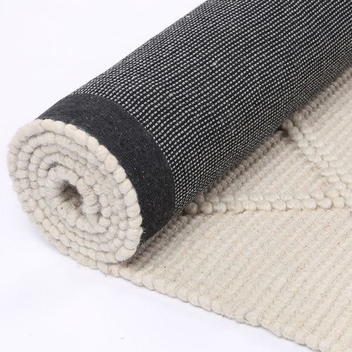 Lifestyle Floors Cream Harsha Hand-Tufted Wool-Blend Rug | Temple & Webster