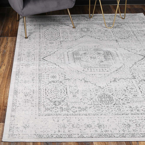 Grey Mahir Power-Loomed Rug
