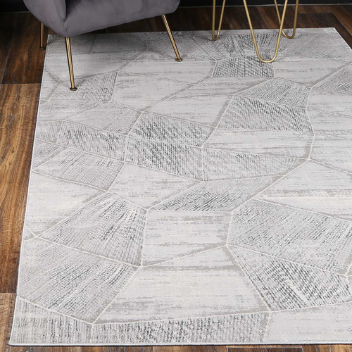 Grey Tahir Power-Loomed Rug