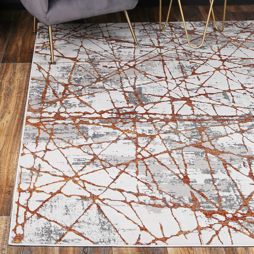 Grey Elif Power-Loomed Rug