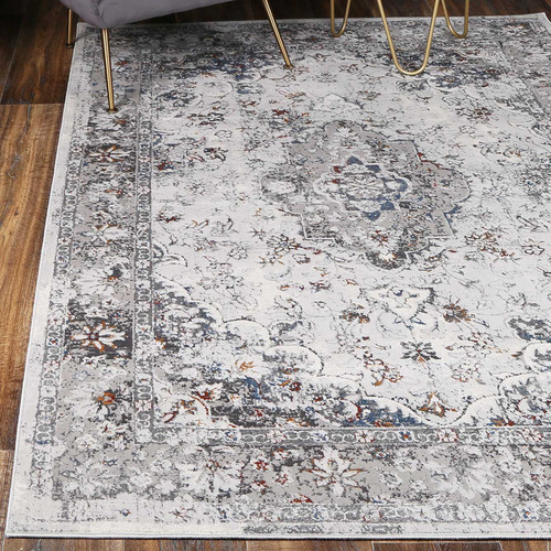 Grey Semir Power-Loomed Rug