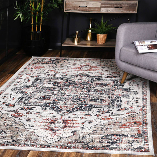 Light Grey Esra Power-Loomed Rug