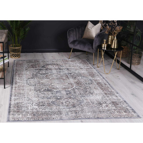 Ash Vintage Kendra Power-Loomed Cotton Rug
