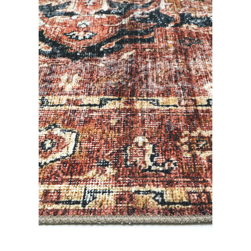 Terracotta Vintage Cezanne Power-Loomed Cotton Rug