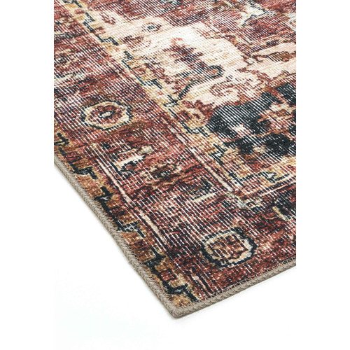 Terracotta Vintage Cezanne Power-Loomed Cotton Rug