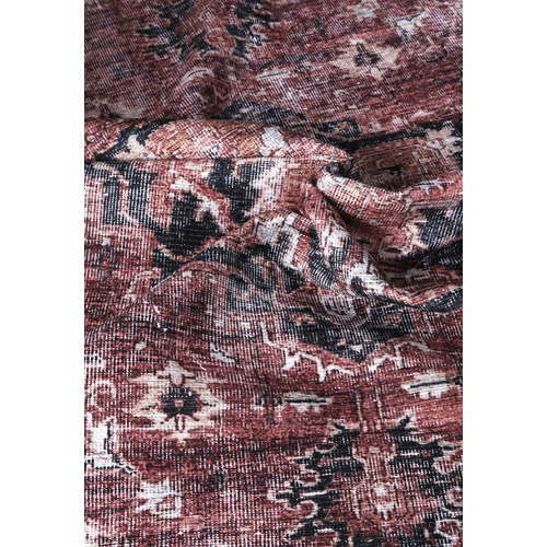 Terracotta Vintage Cezanne Power-Loomed Cotton Rug
