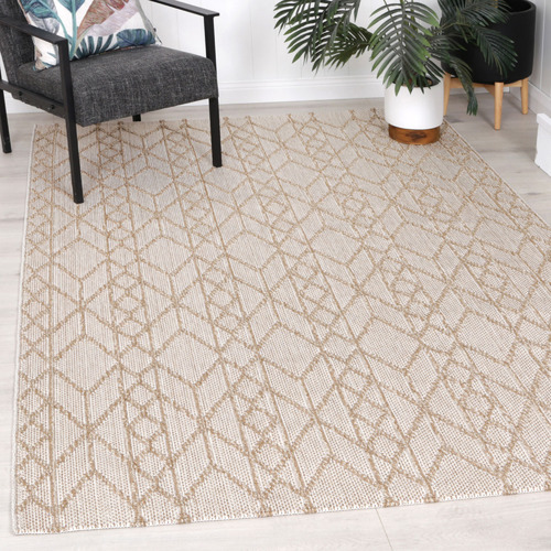 Lifestyle Floors Taupe Leilani Indoor/Outdoor Rug Temple & ster