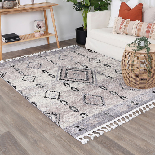 Grey Nador Boho Moroccan Rug