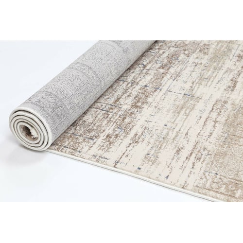 Blue & Grey Halbot Power-Loomed Rug