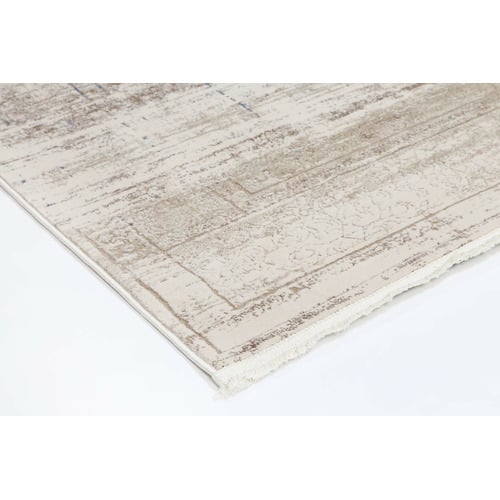 Blue & Grey Halbot Power-Loomed Rug