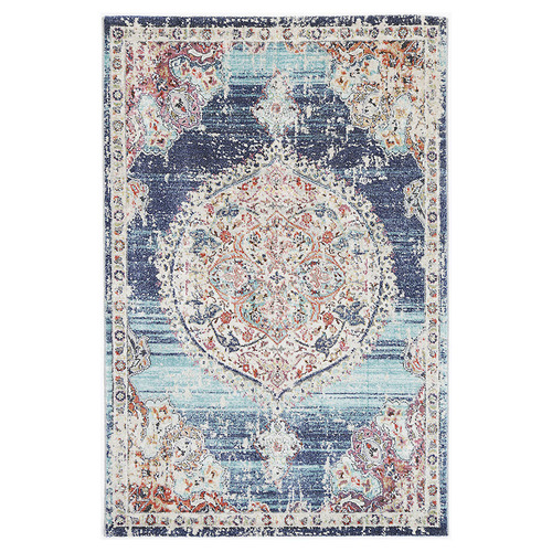 Navy Hollow Power-Loomed Rug