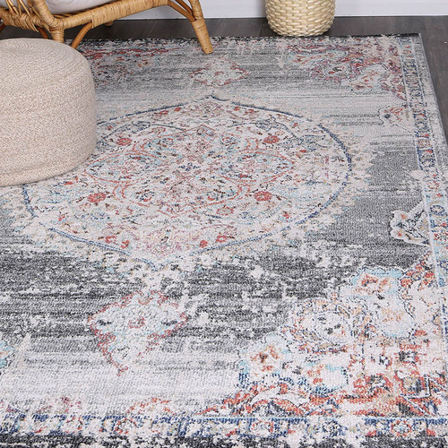 Grey Hollow Power-Loomed Rug