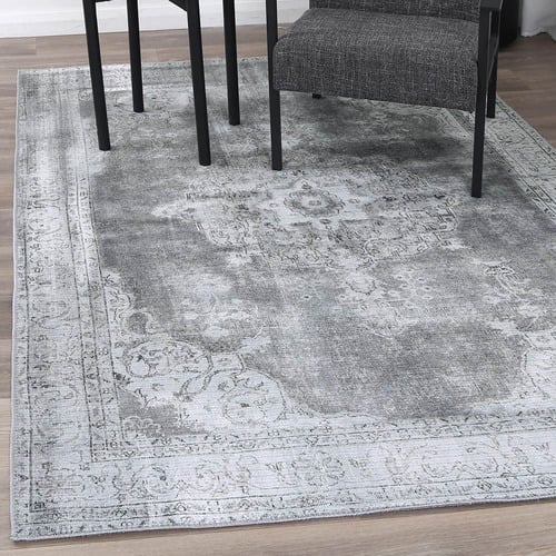 Grey Chaldean Isin Power-Loomed Rug