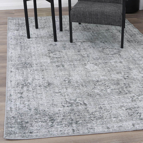 Grey Chaldean Tuttul Power-Loomed Rug