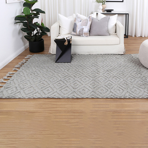 Grey Akanksha Hand-Tufted Wool-Blend Rug