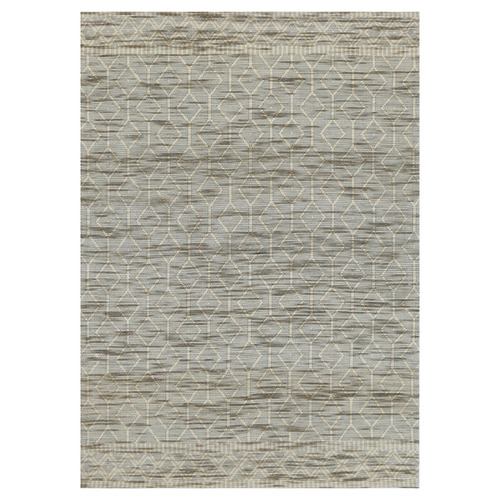 Green Avoca Lattice Wool Rug