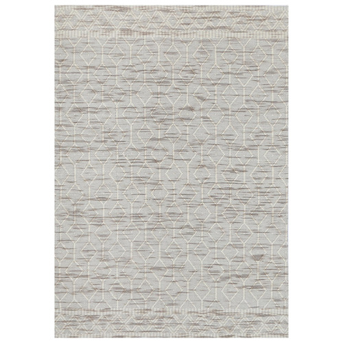 Beige Avoca Lattice Wool Rug
