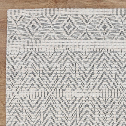 Grey Avoca Chevron Wool Rug