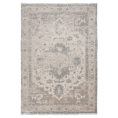 Beige Nomad Ornate Wool Rug