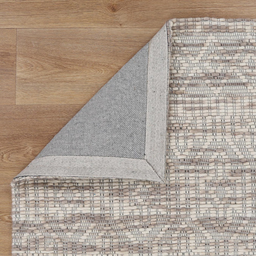 Beige Avoca Geometric Wool Rug