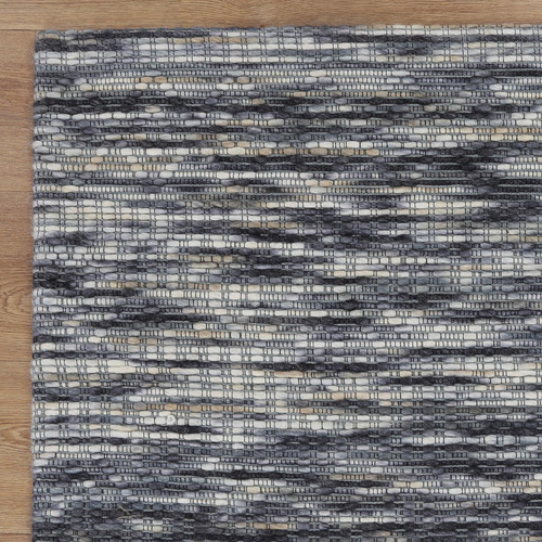 Grey Avoca Geometric Wool Rug