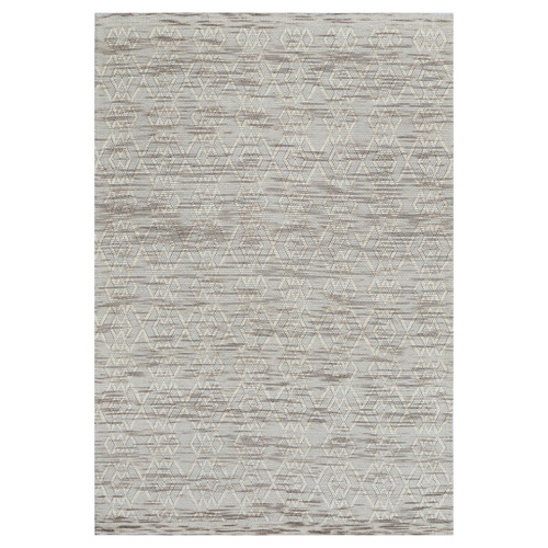 Beige Avoca Diamond Wool Rug