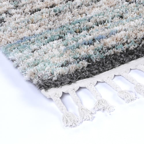 Blue Ana Shaggy Trellis Rug