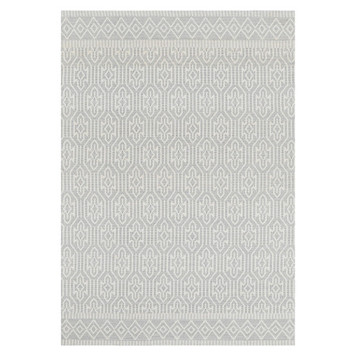 Grey Avoca Geometric Wool Rug