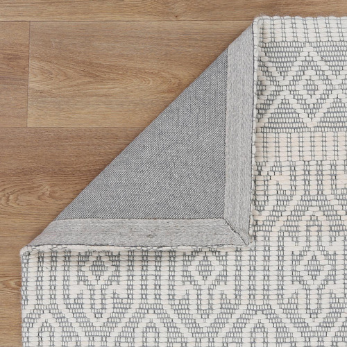 Grey Avoca Geometric Wool Rug