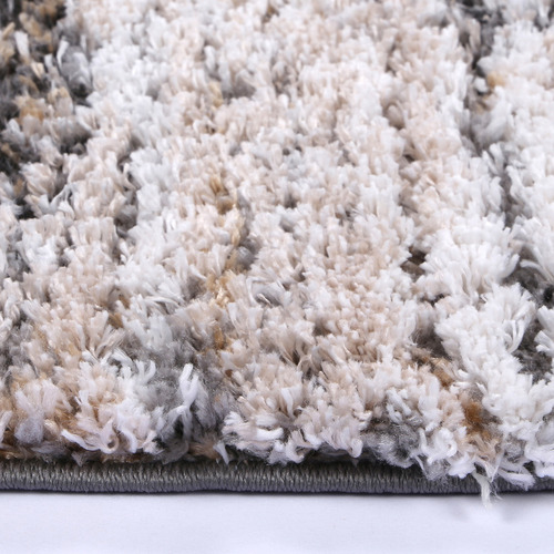 Beige Ana Shaggy Aztec Rug