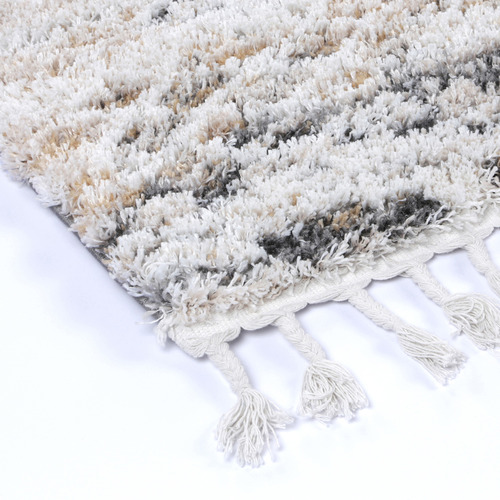 Beige Ana Shaggy Aztec Rug