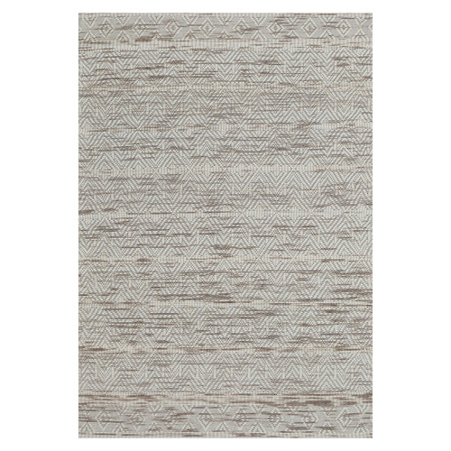 Beige Avoca Chevron Wool Rug