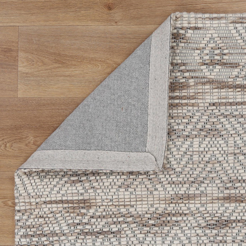 Beige Avoca Chevron Wool Rug