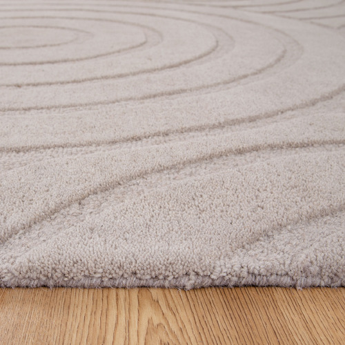 Beige Ellipse Les Nomades Hand-Tufted Wool Rug