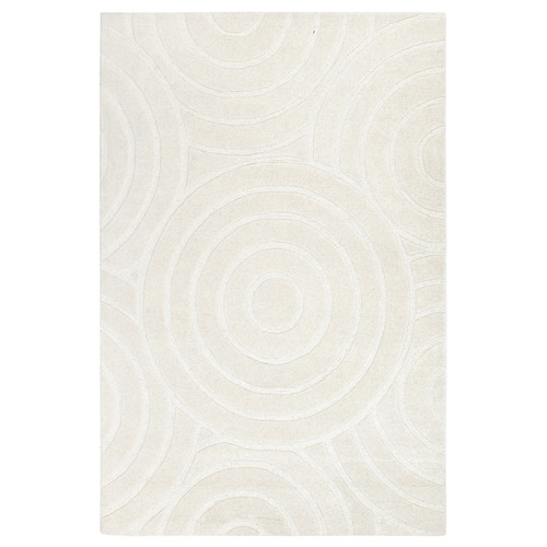 Cream Ellipse Charvi Hand-Tufted Wool Rug | Temple & Webster