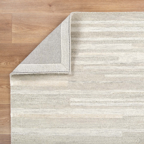 Lifestyle Floors Beige Linear Charvi Hand-Tufted Wool Rug | Temple ...