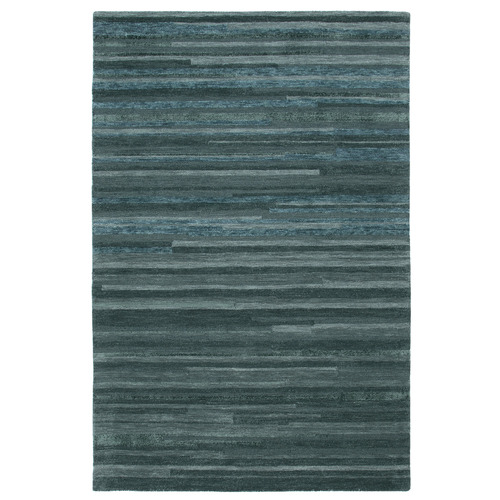 Teal Linear Les Nomades Hand-Tufted Wool Rug