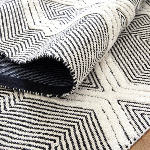 Ivory-Geometric-Flat-Weave-Wool-Blend-Runner