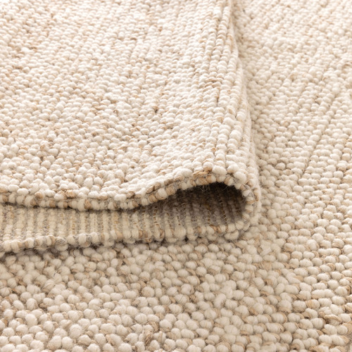 Cream Timothee Hand-Woven Wool-Blend Rug
