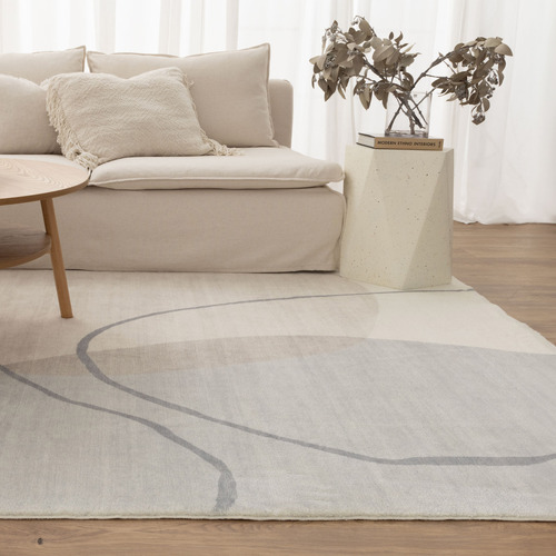 Cream Beryl Machine Washable Rug