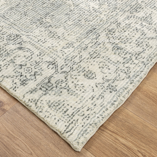 Cream Blue Isabella Machine Washable Rug