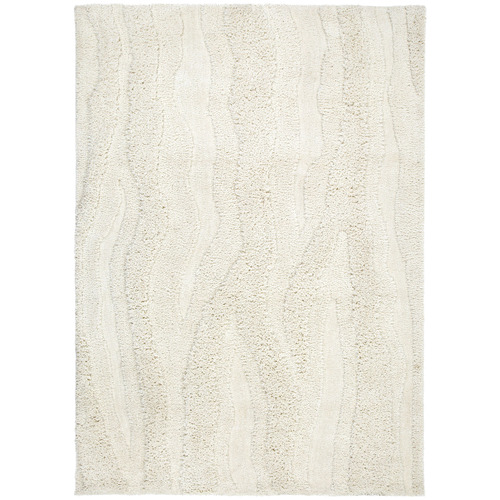 Ivory Courtney Hand-Woven Plush Shaggy Rug
