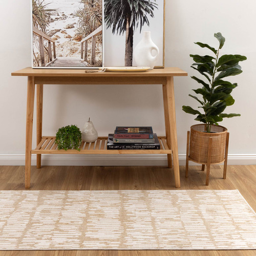 Beige Drustan Machine Washable Runner