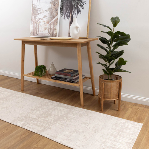 Taupe Drustan Machine Washable Runner