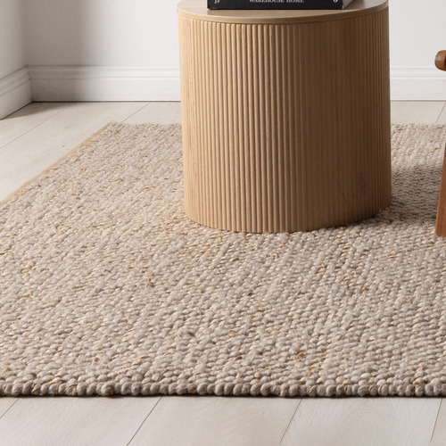 Beige Timothee Hand-Loomed Wool-Blend Rug