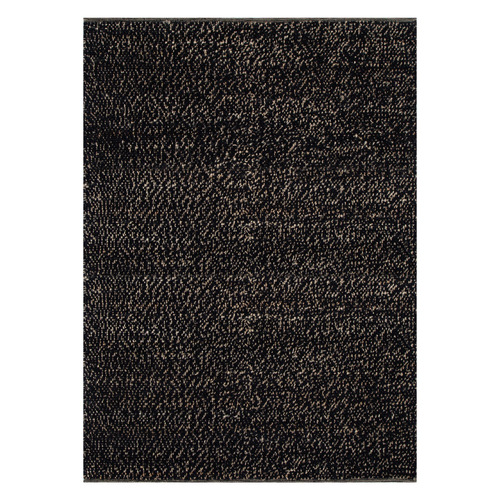 Black Timothee Hand-Loomed Wool-Blend Rug