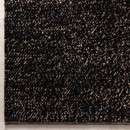 Black Timothee Hand-Loomed Wool-Blend Rug